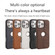 iPhone 14 Pro Max Crazy Horse Leather Back Cover Phone Case - Dark Brown