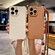 iPhone 14 Pro Max Crossbody Liquid TPU Four Corner Shockproof Phone Case - White
