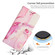 iPhone 14 Pro Max Crossbody Painted Marble Pattern Leather Phone Case - Rose Gold