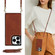 iPhone 14 Pro Max Cross-body Square Dual-Buckle Card Flip Wallet Phone Case - Brown