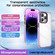 iPhone 14 Pro Max Crystal TPU Hybrid PC Phone Case - Transparent Black