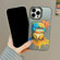 iPhone 14 Pro Max Cute Animal Pattern Series PC + TPU Phone Case - Black Cat