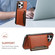 iPhone 14 Pro Max Denior Cowhide Texture Leather MagSafe Detachable Wallet Phone Case - Brown