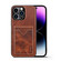 iPhone 14 Pro Max Denior Retro Back Cover Card Slot Phone Case - Brown