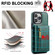 iPhone 14 Pro Max DG.MING M5 Series Zip RFID Multi Card Detachable Leather Phone Case - Green