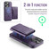 iPhone 14 Pro Max DG.MING MAGKING-K2 Series MagSafe RFID Card Bag Detachable Phone Case - Purple