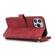 iPhone 14 Pro Max Dream 9-Card Wallet Zipper Bag Leather Phone Case - Red