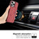iPhone 14 Pro Max Dream Magnetic Back Cover Card Wallet Phone Case - Red
