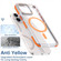 iPhone 14 Pro Max Dual-Color Clear Acrylic Hybrid TPU Lens Flip Holder MagSafe Phone Case - Purple