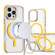 iPhone 14 Pro Max Dual-Color Clear Acrylic Hybrid TPU Lens Flip Holder MagSafe Phone Case - Yellow
