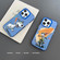 iPhone 14 Pro Max Dual-sided IMD Animal Graffiti TPU + PC Phone Case - Melting White Green Dog