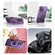 iPhone 14 Pro Max Electroplated 360 Degree Bracket MagSafe Magnetic Phone Case - Transparent Purple