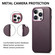 iPhone 14 Pro Max Electroplated Metal Button MagSafe Phone Case - Purple
