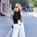 iPhone 14 Pro Max Electroplated Two-color TPU Phone Case with Lanyard - White