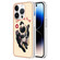 iPhone 14 Pro Max Electroplating Dual-side IMD Phone Case with Ring Holder - Lucky Dog