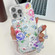 iPhone 14 Pro Max Electroplating Flowers Plants Texture Wristband TPU Phone Case - Peony FL14
