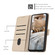 iPhone 14 Pro Max Embossed Kitten Phone Leather Case with Lanyard - Beige