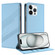 iPhone 14 Pro Max Embossed Multi-functional Wallet Retro Leather Phone Case - Light Blue