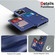 iPhone 14 Pro Max ENKAY Hat-Prince Card Slot Wallet TPU Back Leather Phone Case with Lens Film - Dark Blue