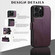 iPhone 14 Pro Max ESEBLE E1 Nappa Texture MagSafe Holder Leather Phone Case - Dark Purple