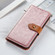 iPhone 14 Pro Max European Floral Embossed Copper Buckle Horizontal Flip PU Leather Phone Case - Pink