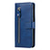 iPhone 14 Pro Max Fashion Calf Texture Zipper Horizontal Flip Leather Phone Case - Blue