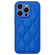 iPhone 14 Pro Max Fine Hole 8-shaped Texture Eiderdown Airbag Phone Case - Blue