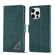 iPhone 14 Pro Max Forwenw Dual-side Buckle Leather Phone Case - Dark Cyan