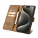 iPhone 14 Pro Max Forwenw F6 Series RFID Leather Phone Case - Brown