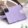 iPhone 14 Pro Max Glitter Lattice Zipper Wallet Leather Phone Case - Purple