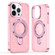 iPhone 14 Pro Max Glitter Ring Holder MagSafe Phone Case - Pink