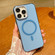 iPhone 14 Pro Max Golden Shield HD Transparent MagSafe PC Phone Case - Blue