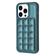 iPhone 14 Pro Max Grid Card Slot Holder Phone Case - Green