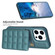 iPhone 14 Pro Max Grid Card Slot Holder Phone Case - Green