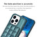 iPhone 14 Pro Max Grid Card Slot Holder Phone Case - Green