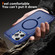 iPhone 14 Pro Max Hardware Lens Protection MagSafe Magnetic PC Hybrid TPU Phone Case - Blue