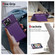 iPhone 14 Pro Max Horizontal Flip Card Bag Holder Leather Phone Case - Purple