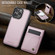 iPhone 14 Pro Max JEEHOOD J06 British Style RFID MagSafe Card Bag PU Phone Case - Pink