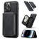 iPhone 14 Pro Max JEEHOOD Magnetic Zipper Wallet Leather Phone Case - Black