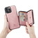iPhone 14 Pro Max JEEHOOD Magnetic Zipper Wallet Leather Phone Case - Pink