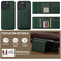 iPhone 14 Pro Max LC.IMEEKE L5 Series Detachable RFID Card Bag Magsafe Phone Case - Green