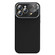 iPhone 14 Pro Max Liquid Silicone Large Glass Window Phone Case - Black