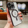 iPhone 14 Pro Max Loves Carbon Fiber Clear Plated Magsafe TPU Phone Case - Black