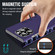 iPhone 14 Pro Max Magnetic Napa Texture Leather Phone Case with Holder - Purple