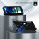 iPhone 14 Pro Max Magnetic Wallet Card Bag Leather Phone Case - Black