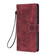 iPhone 14 Pro Max Mandala Embossed Retro Frosted Leather Phone Case - Red