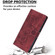 iPhone 14 Pro Max Mandala Embossed Retro Frosted Leather Phone Case - Red