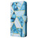 iPhone 14 Pro Max Marble Bronzing Stitching Horizontal Flip PU Leather Case - Blue