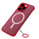 iPhone 14 Pro Max Metal Lens Frosted Magsafe Phone Case - Red