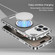 iPhone 14 Pro Max Metal Snap Buckle 360 Degree Rotating MagSafe Magnetic Holder Phone Case - Dark Blue Silver